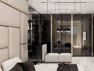 THE NEW DEFINITION OF LUXURY | Sypialnia z garderobą i łazienką, ARTDESIGN architektura wnętrz ARTDESIGN architektura wnętrz غرفة النوم الرئيسية