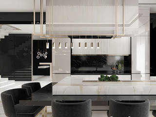 THE NEW DEFINITION OF LUXURY | Luksusowa kuchnia otwarta na salon, ARTDESIGN architektura wnętrz ARTDESIGN architektura wnętrz Built-in kitchens