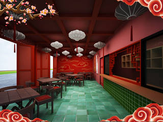 ร้านอาหารจีน, walkinterior design walkinterior design Phòng ăn phong cách châu Á