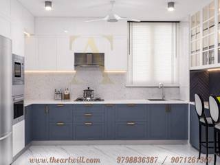 Modular kitchen design by the best interior designer in Patna, The Artwill Constructions & Interior The Artwill Constructions & Interior Dapur built in