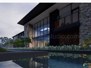 3d exterior rendering services of Swinfen Villa by architectural design studio, Miami, Florida, Yantram Animation Studio Corporation Yantram Animation Studio Corporation Parcelas de agrado