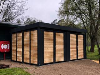 Einhausung als Pumpenhaus für Golfplatz bei Berlin, Siebau Raumsysteme GmbH & Co KG Siebau Raumsysteme GmbH & Co KG Garden Shed