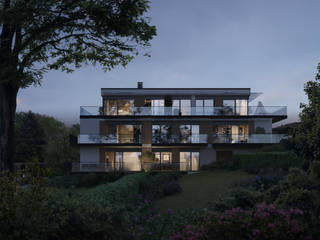 Exterior visualization of an impressive modern residence, Render Vision Render Vision Villas
