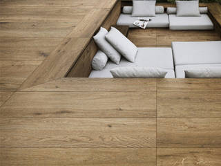 Wood Effect Tiles for Indoor and Outdoor Walls and Floors, Royale Stones Limited Royale Stones Limited 庭院遮陽棚