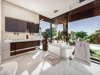 4,5M€ Luxury Modern Villa in Galé, Albufeira homify Villas Propriedade, Prédio, Plantar, Armários, Arquitetura, Design de interiores, Piso, Pisos, Planta de casa, Conforto