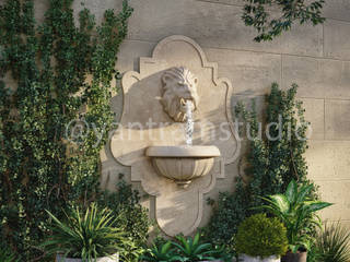 3D Product Modeling Service of Lion Head Fountain by 3D Animation Company, Orlando, Florida, Yantram Animation Studio Corporation Yantram Animation Studio Corporation Rock Garden