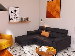2 Zimmer im Hamburg, Anna Bergner Interior Design Anna Bergner Interior Design Moderne Wohnzimmer