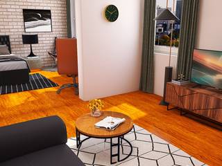 2 Zimmer im Hamburg, Anna Bergner Interior Design Anna Bergner Interior Design Moderne Wohnzimmer