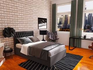 2 Zimmer im Hamburg, Anna Bergner Interior Design Anna Bergner Interior Design Moderne Wohnzimmer