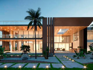 PROYECTO VILLA ALKALIL, A&L Arquitectos A&L Arquitectos リゾートハウス