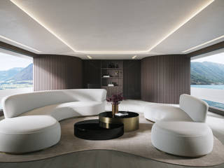 Interior visualization of a breathtaking luxury yacht, Render Vision Render Vision Yachts & jets