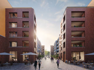 Exterior visualization of an impressive new building project in Ludwigshafen, Render Vision Render Vision Flat