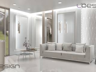 Projekt recepcji salonu kosmetycznego w Gliwicach, LDesign Lucyna Caban Firma Projektowo Handlowa LDesign Lucyna Caban Firma Projektowo Handlowa Modern living room