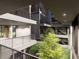 PHO-Home Office, InGH Architects co.,ltd (บจก.อินจีเอช สถาปนิก) InGH Architects co.,ltd (บจก.อินจีเอช สถาปนิก) Detached home