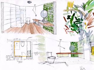 Apartamento Caldas, CRUU - Interior Designer CRUU - Interior Designer その他のスペース