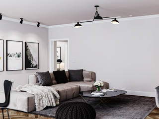 Casa Apartment Interior, VIZPIXEL STUDIO VIZPIXEL STUDIO Scandinavische woonkamers