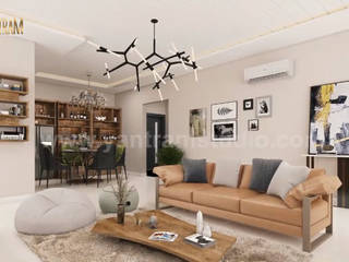 3D Architectural Visualisation Studio Visualize a Residential Colony in Meridian Idaho, Yantram Animation Studio Corporation Yantram Animation Studio Corporation Colonial style living room