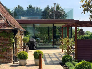 Glass Farmhouse Extension, Hetreed Ross Architects Hetreed Ross Architects Загородные дома