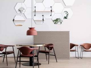 Hexagonal Mirror Wall, Press profile homify Press profile homify Weitere Zimmer