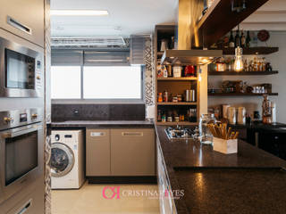 Apartamento de solteiro - Cozinha, Cristina Reyes Design de Interiores Cristina Reyes Design de Interiores Muebles de cocinas