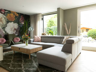 Interieuradvies woonkamer Sassenheim, Huyze de Tulp interieur & design Huyze de Tulp interieur & design 客廳