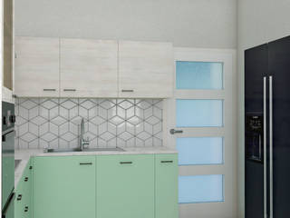 Green&Wood kitchen, 3DDOC 3DDOC Kleine keuken