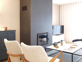 Projeto 103 | Sala Comum Alcochete, maria inês home style maria inês home style Mediterranean style living room