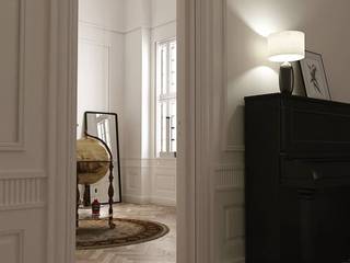 Rendering 3d di uno studio, stile classico, Render Real Render Real Other spaces