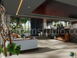 3D Interior Visualization Of Livingroom in New York city by Yantram 3D Interior Rendering Studio, Yantram Animation Studio Corporation Yantram Animation Studio Corporation Viviendas colectivas