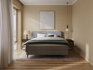 Kuscheliges Boxspringbetten in Übergröße Casarista Hauptschlafzimmer Gebäude, Eigentum, Möbel, Kompfort, Holz, Schatten, Die Architektur, Innenarchitektur