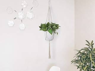 BONTHEE Juego de 2 macramé para macramé de algodón, Desirée Vaquier_homify Desirée Vaquier_homify Paredes y suelos de estilo mediterráneo