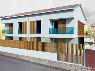 Moradias Geminadas, Talaíde , darq - arquitectura, design, 3D darq - arquitectura, design, 3D Дома на одну семью