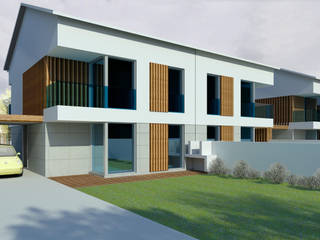 Moradias Geminadas, Talaíde , darq - arquitectura, design, 3D darq - arquitectura, design, 3D Casas unifamiliares