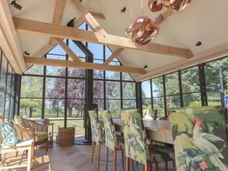 Open Plan Glass Dining Room, Architectural Bronze Ltd Architectural Bronze Ltd Skylights