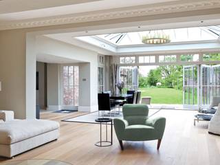 Open Plan Orangery with Multi Folding Doors, Vale Garden Houses Vale Garden Houses Classic style conservatory