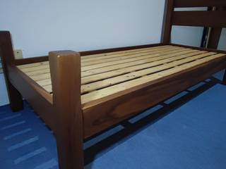 Cama individual en Madera maciza , MIDECO mobiliario y decoracion MIDECO mobiliario y decoracion غرف نوم صغيرة