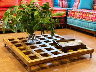 Teak Wooden Base / Coffee Table - Color & Size All Customizable , Lila & Lin Lila & Lin 지중해스타일 거실 우드 우드 그레인