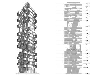 Jenga Tower, UrbanSoup UrbanSoup Prefabricated Home