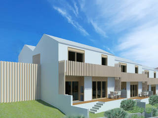 Condomínio em Touregas, darq - arquitectura, design, 3D darq - arquitectura, design, 3D Многоквартирные дома