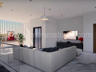 3D Interior Rendering Studio presents 3D Interior for a house in New York, Yantram Animation Studio Corporation Yantram Animation Studio Corporation Modern living room