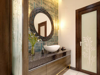 Smart Design Of Dining And Wash Area..., Monnaie Architects & Interiors Monnaie Architects & Interiors Moderne Esszimmer