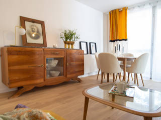 Rénovation d'un appartement à Colombes, Nuance d'intérieur Nuance d'intérieur Ruang Keluarga Modern