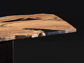 Tavolo in legno massello in essenza di Ulivo, Bruno Spreafico Bruno Spreafico Rustic style dining room