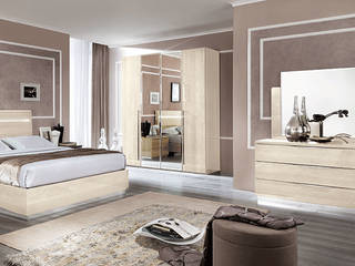 Kollektion Platinum Schlafzimmer Beige Hochglanz, SPELS-MÖBEL UG SPELS-MÖBEL UG غرفة النوم الرئيسية