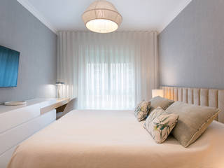 Suite | Expo, Traço Magenta - Design de Interiores Traço Magenta - Design de Interiores 主寝室