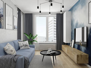 Projekt mieszkania w nowoczesnym stylu, Senkoart Design Senkoart Design Wohnung Mehrfarbig