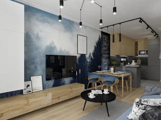 Projekt mieszkania w nowoczesnym stylu, Senkoart Design Senkoart Design Apartament