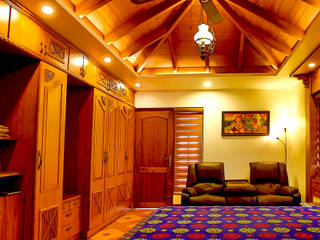 Traditional style Bedroom Interior..., Monnaie Interiors Pvt Ltd Monnaie Interiors Pvt Ltd Master bedroom