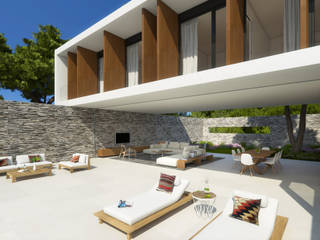 Villa WoW - 08023 Architects, 08023 Architects 08023 Architects Minimalistyczny salon