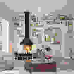 Дом в Санкт-Петербурге, студия Design3F студия Design3F Klassische Wohnzimmer